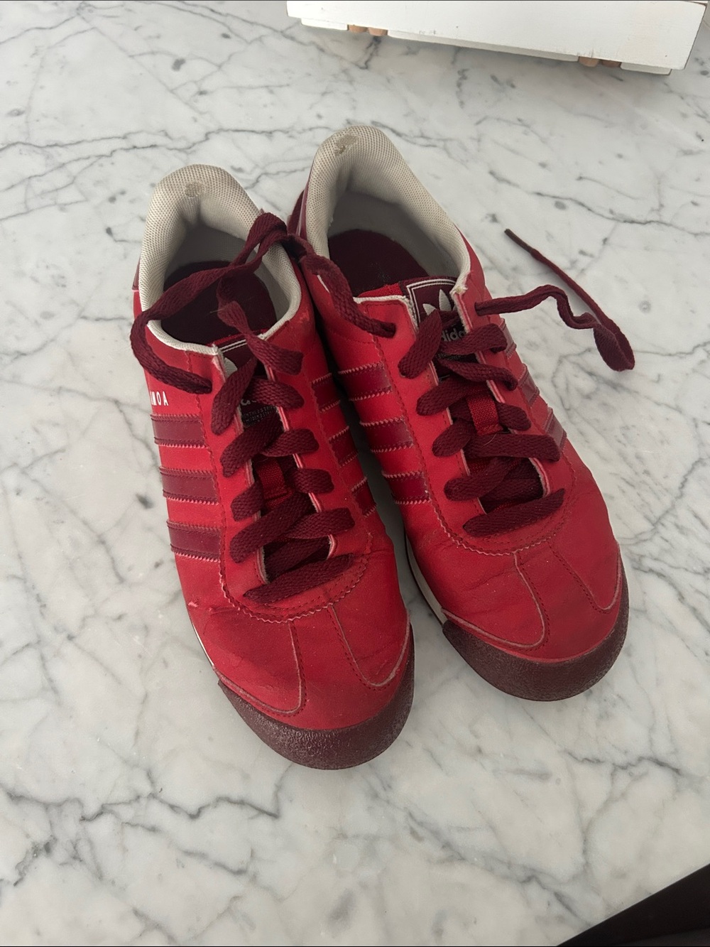 adidas Kids Red Burgundy Sneakers